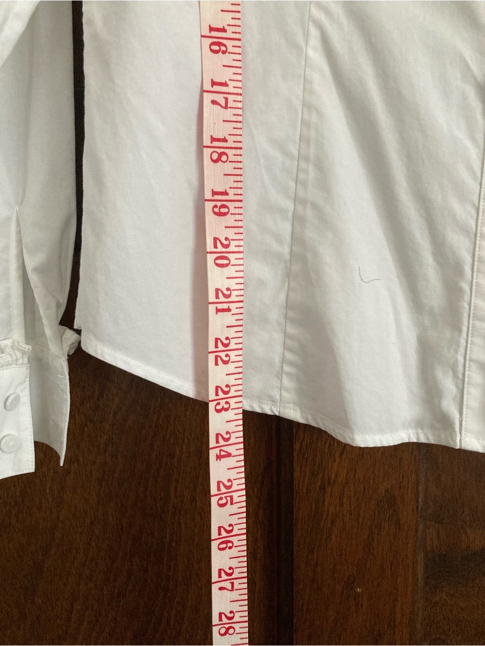 Talbots White Ruffled Front Button-Down Blouse - Picture 4 of 11